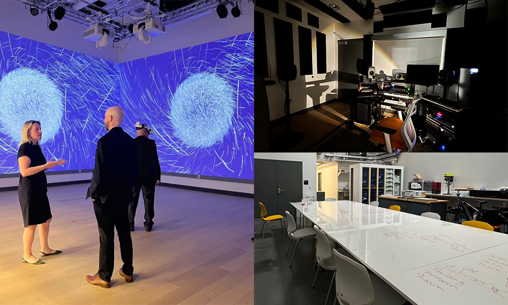 Image collage of CFI funded labs - UBCO Faculty of Creative and Critical Studies