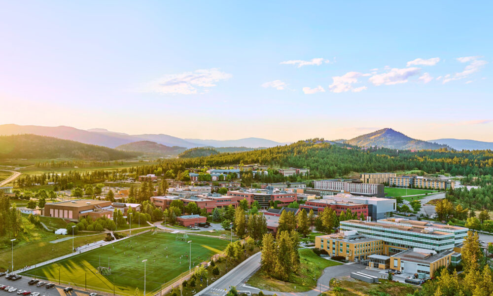 Aerial shot of UBC Okangan campus